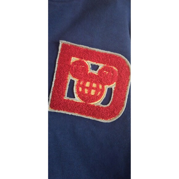 Vintage Disney Parks 1971 Letterman Jacket Unisex Large Blue Snap Button Pockets - Picture 12 of 12